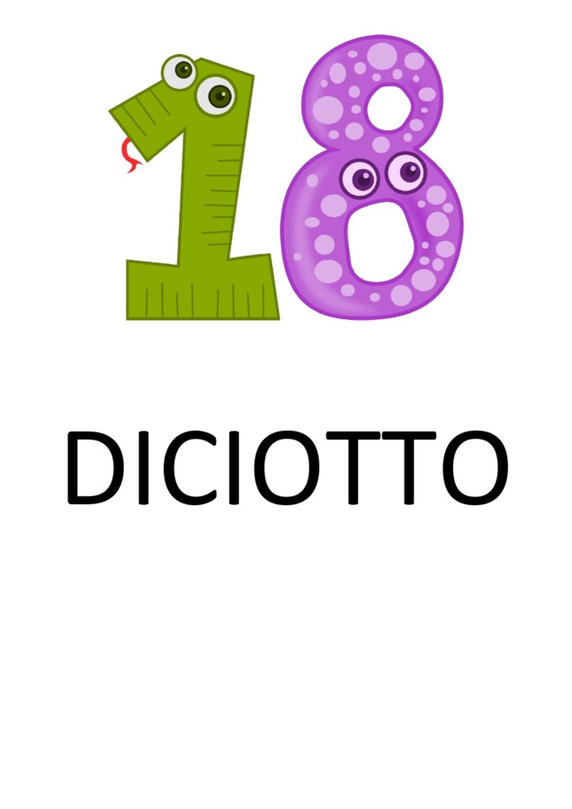Librone per i numeri da 1 a 20 - sostegno