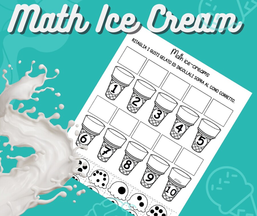 Math ice-creams (scheda associazione numero-quantità)