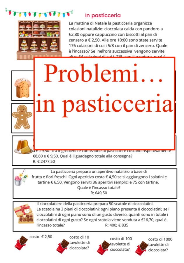 Natale matematico: problemi, logica e sudoku; per le attività in classe o per i compiti delle vacanze- classi IV/V