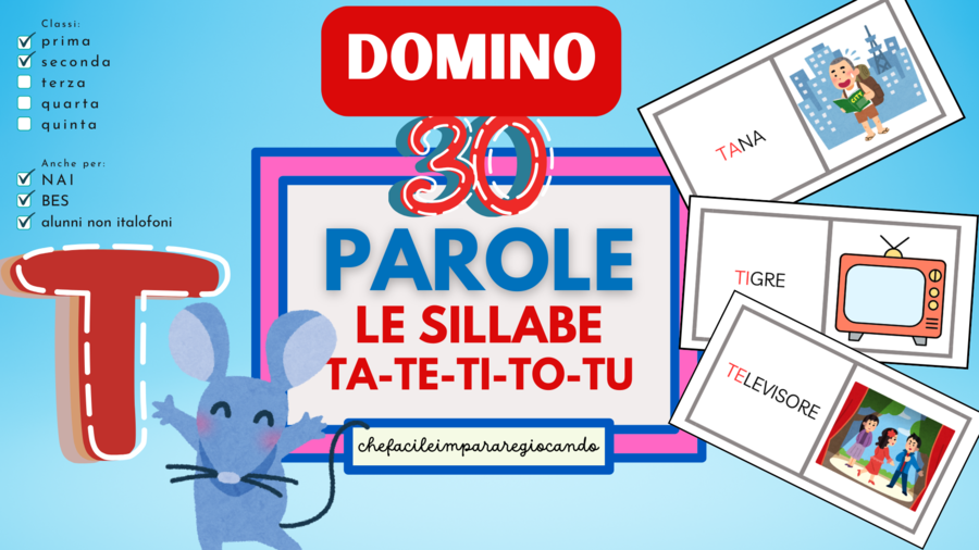 SILLABE TA TE TI TO TU - DOMINO