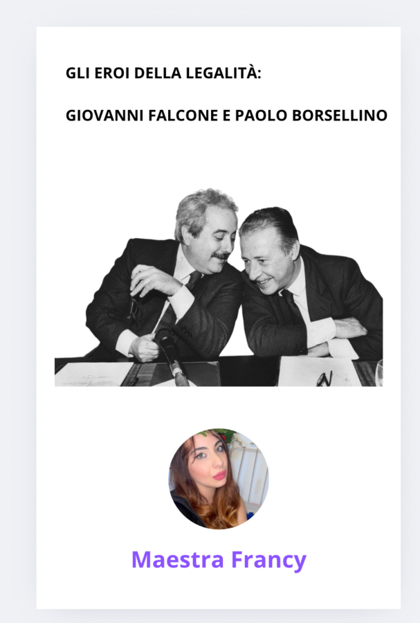 GLI EROI DELLA LEGALITÀ: GIOVANNI FALCONE E PAOLO BORSELLINO x scuola primaria