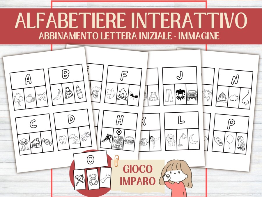 Tessere Alfabetiere Abbinamento da Colorare | Gioco Fonetico Iniziale -Immagini | Lessico e Discriminazione Visiva | Infanzia, 1ª Primaria e Sostegno (PDF Stampabile) -  supporto visivo