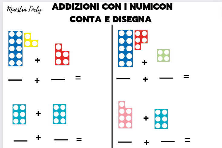 Addizioni oltre il 10 con i Numicon