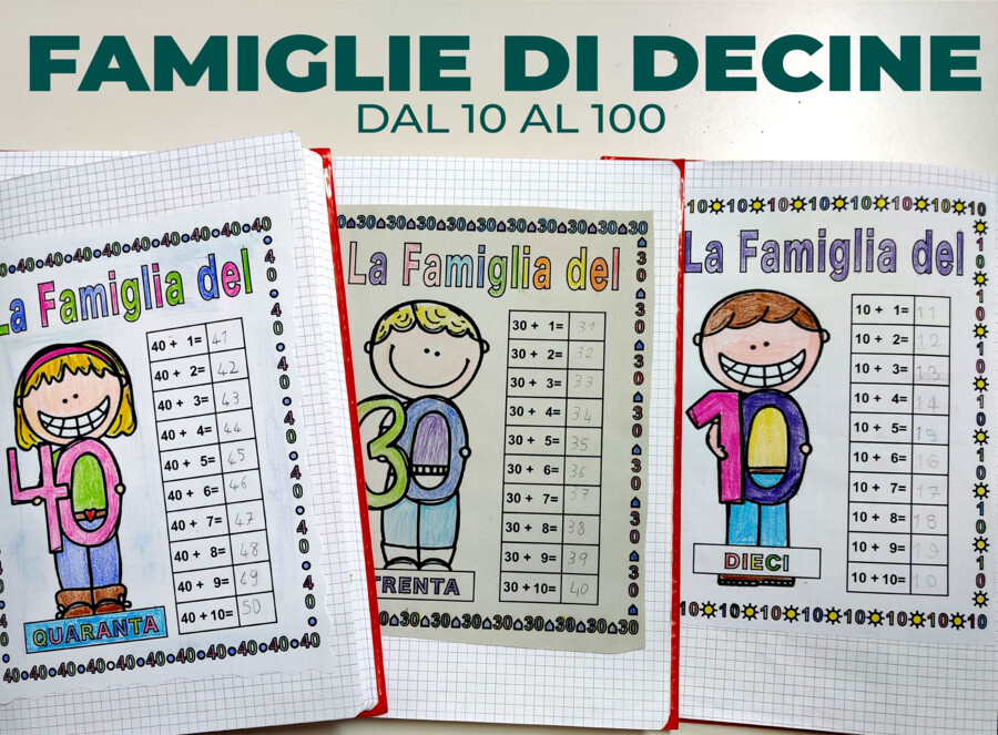 FAMIGLIE delle decine DAL 10 AL 100
