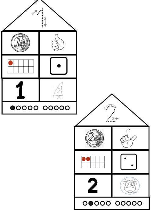 Puzzle casetta numeri da 1 a 10