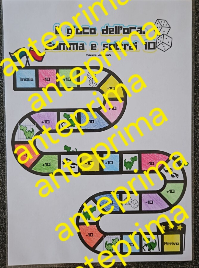 Il gioco dell'oca: somma e sottrai 10.