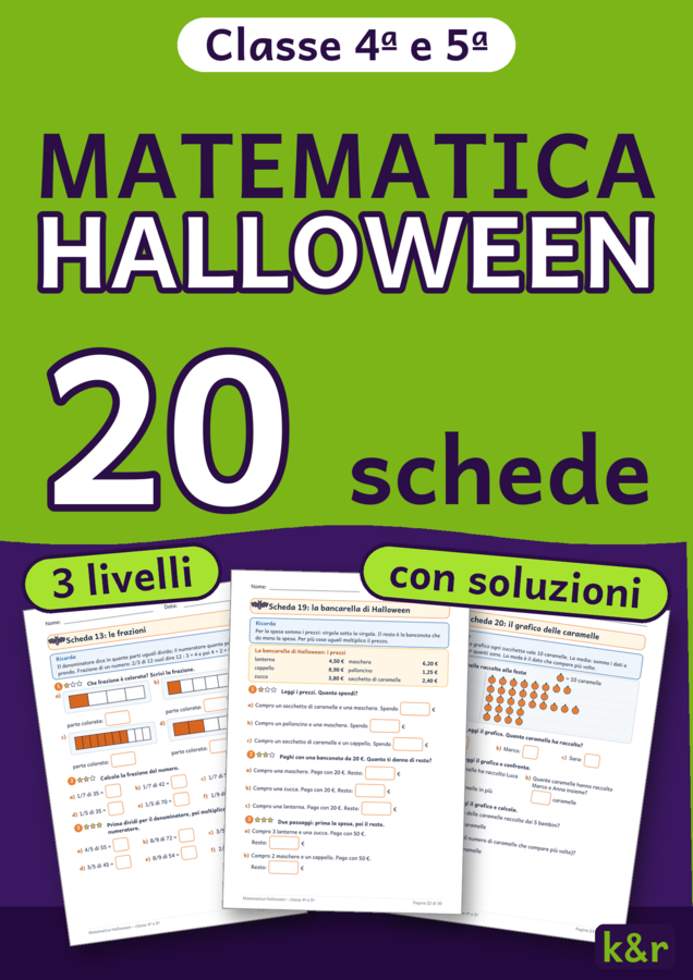 Matematica Halloween classe quarta e quinta: 20 schede