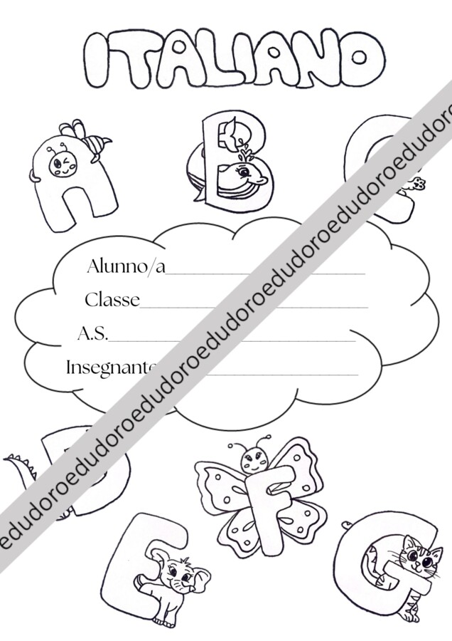 Copertina italiano classe 1°