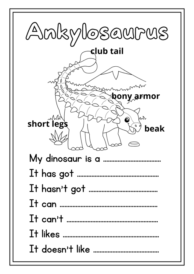 CLIL: describing dinosaurs