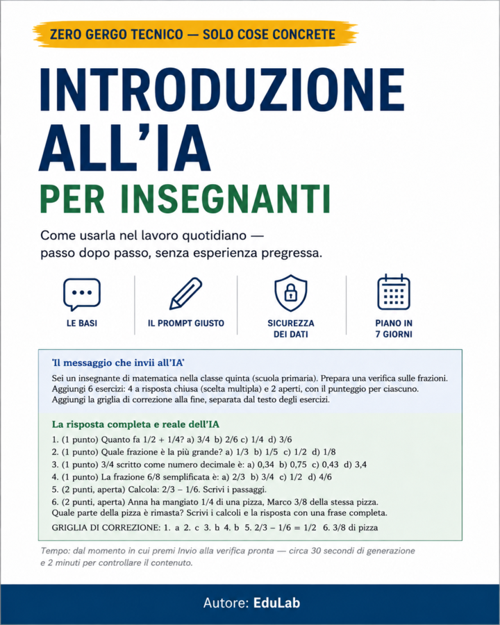 Introduzione all'IA per insegnanti — passo dopo passo