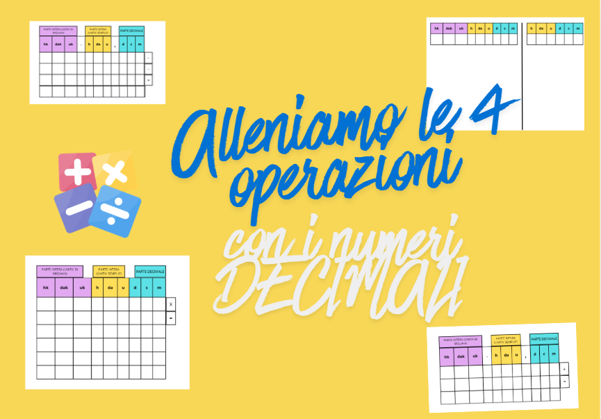 ALLENAMENTO 4 OPERAZIONI CON I DECIMALI