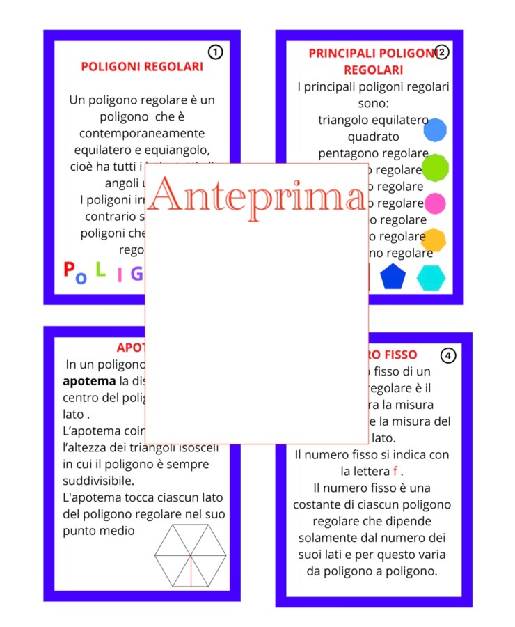 Pack Poligoni: Dalla Scoperta Visiva alla Formula dell’Area-  classificazione, nomenclatura, successione e deduzione dell'area+ carte operative