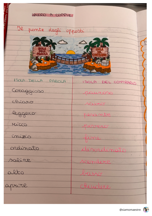 Quaderno italiano classe quarta OTTOBRE