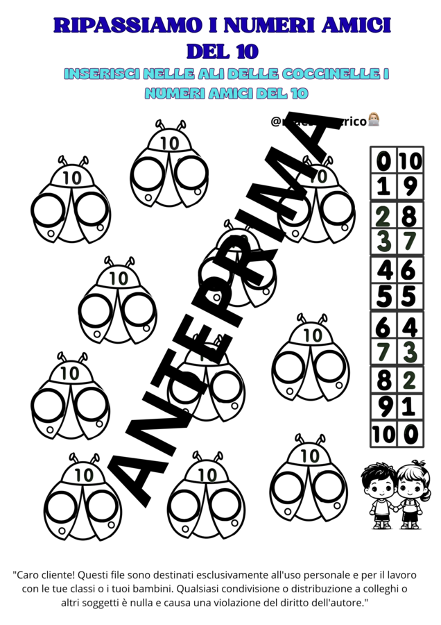 I NUMERI AMICI DEL 10