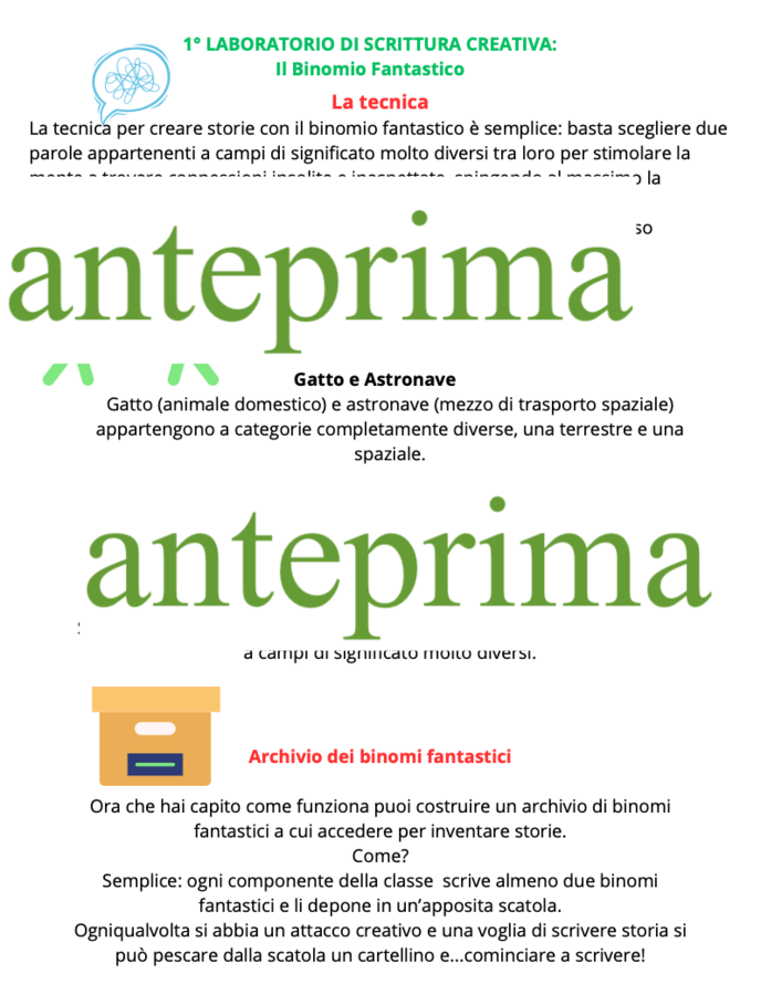 Laboratori di scrittura creativa
