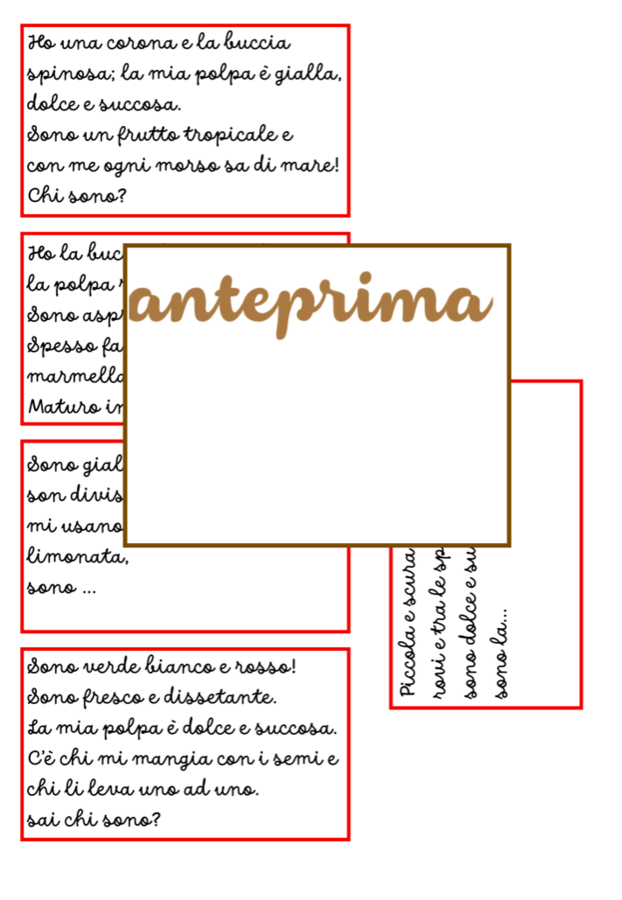Un frutto al giorno-un kit per iniziare con gusto e proseguire con stupore-italiano classe prima