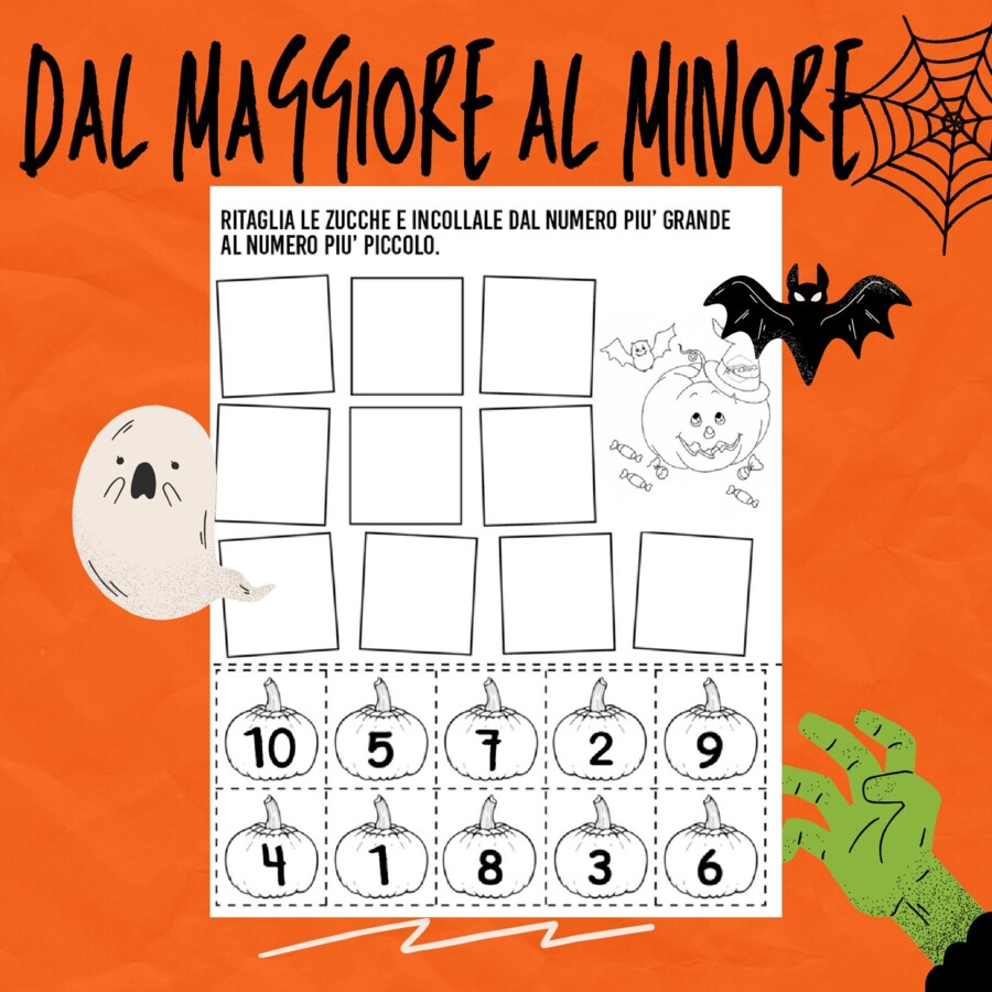 Dal maggiore al minore (numeri da 1 a 1o)