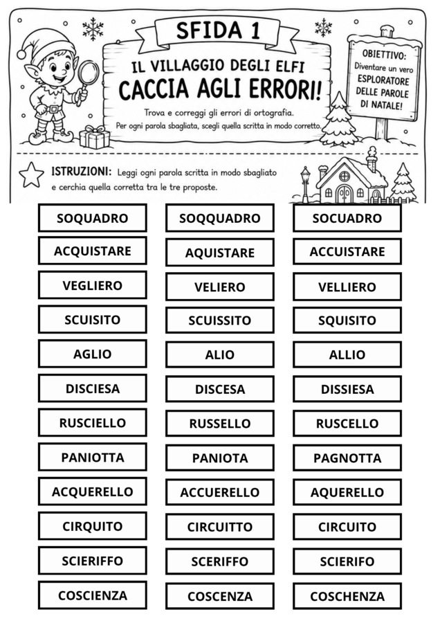 Quaderno classe terza italiano dicembre