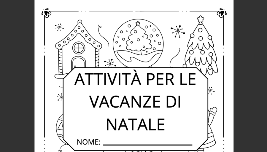 Attività per le vacanze di Natale - italiano e matematica - classe prima