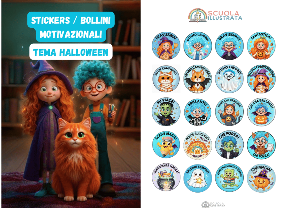 Stickers / Bollini Motivazionali – Halloween