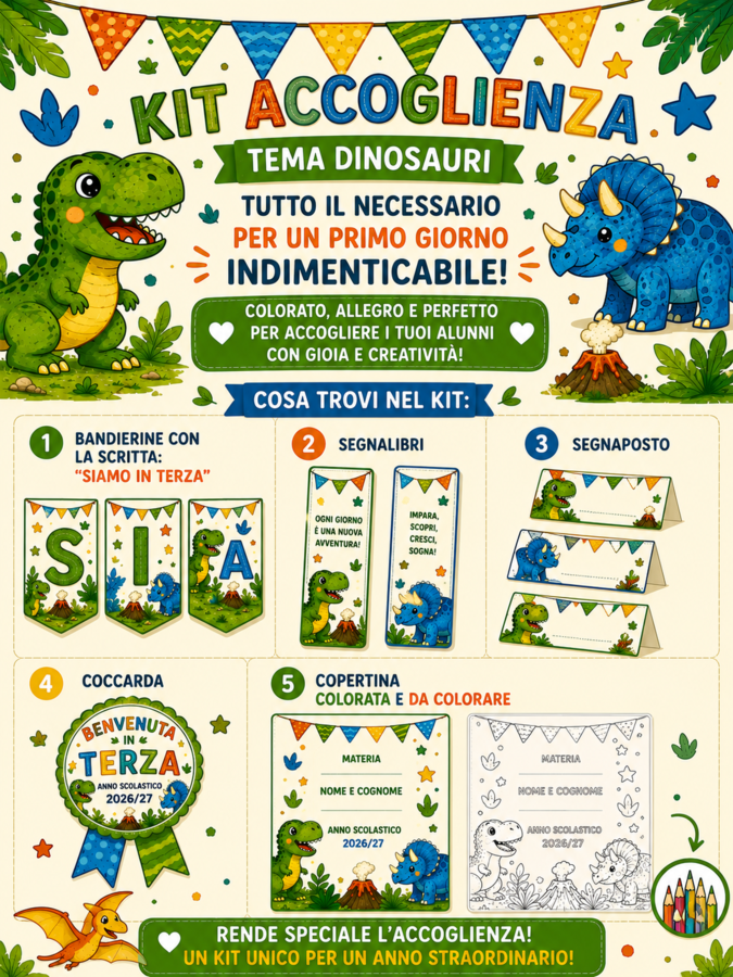 🦖🌿 ACCOGLIENZA IN CLASSE TERZA! 🌿🦕