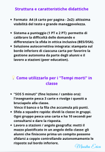 SFIDA DI GEOGRAFIA ITALIA - 40 carte per la Scuola Primaria (Classe 5ª) - PDF stampabile con soluzioni e SOS tempi morti