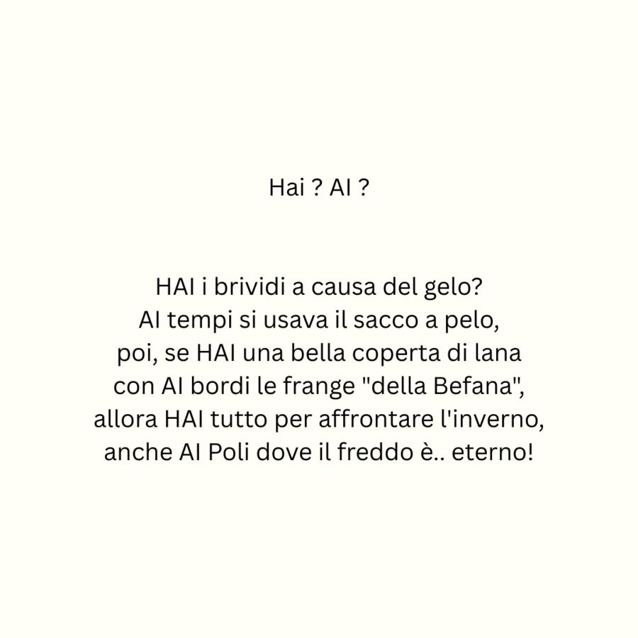 Hai?   Ai? Filastrocca