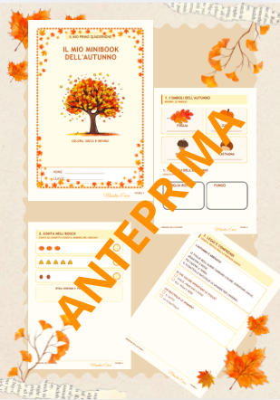 IL MIO MINIBOOK DELL'AUTUNNO - Attività, giochi e letture in stampato maiuscolo (Classe 1^ e 2^)