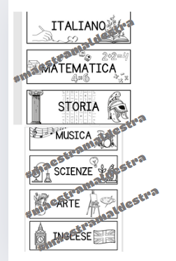 etichette materie stampabili in pdf
