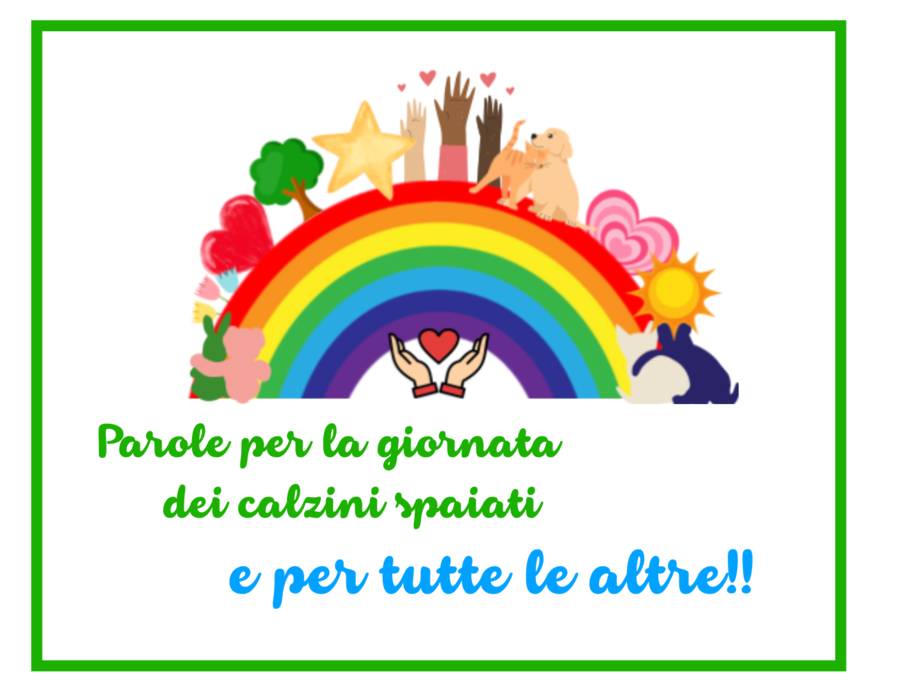 Parole chiave e mini-storie per la Giornata dei Calzini Spaiati e per tutte le altre!per esplorare e per riflettere classi 2-5