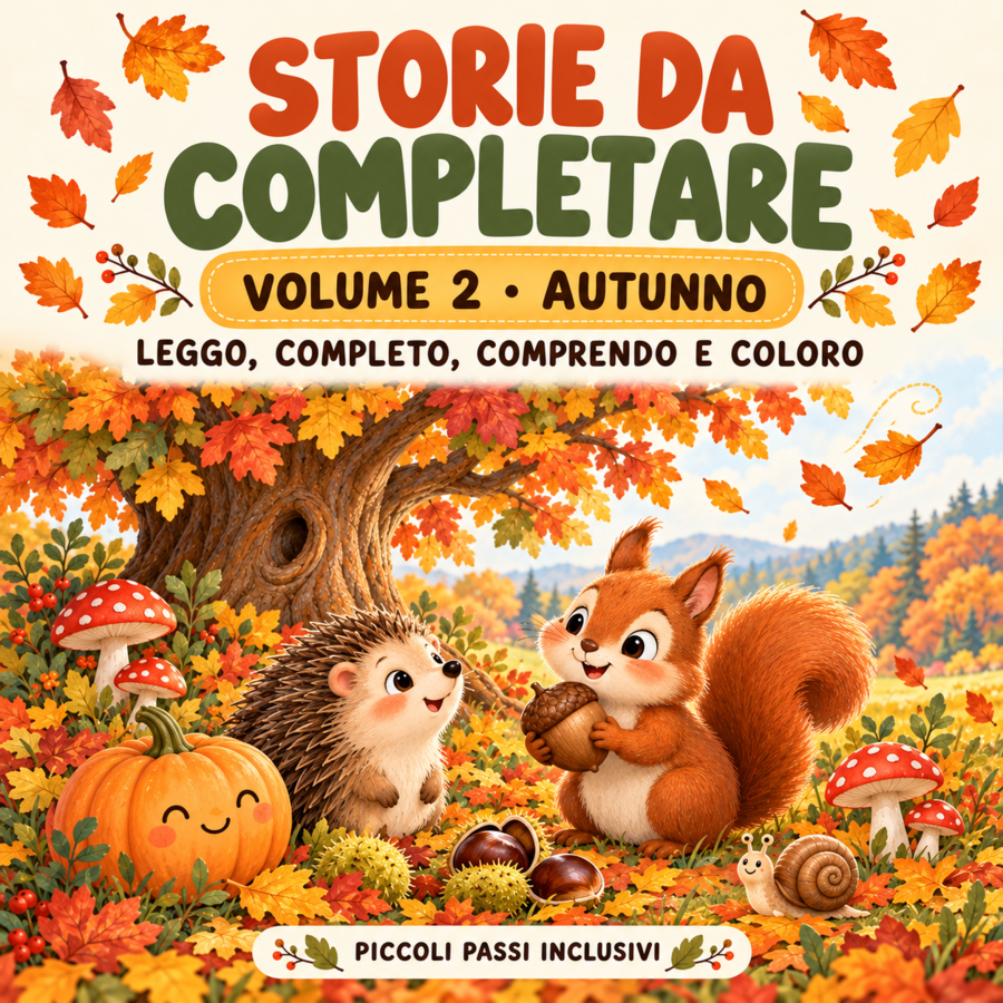 🍂 STORIE DA COMPLETARE – VOLUME 2 · AUTUNNO. Collana Comprensione del Testo