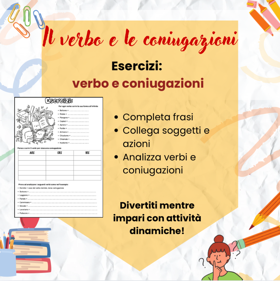 Il verbo e le coniugazioni - classe terza