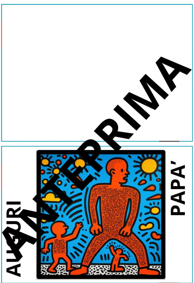 Auguri papà in stile Keith Haring