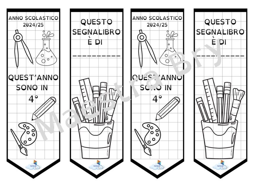SEGNALIBRO "QUEST'ANNO SONO IN 4°"