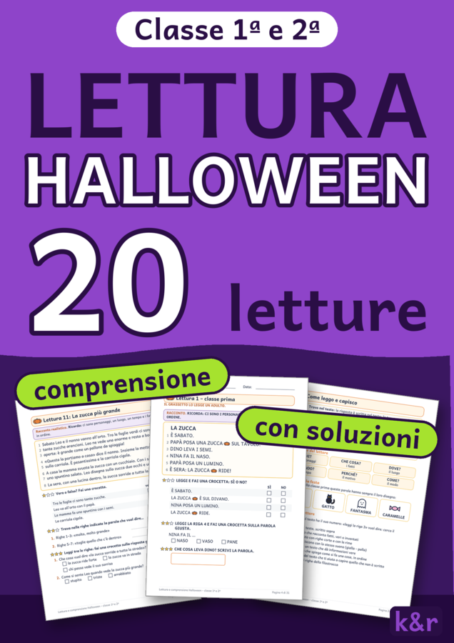Lettura e comprensione Halloween classe prima e seconda
