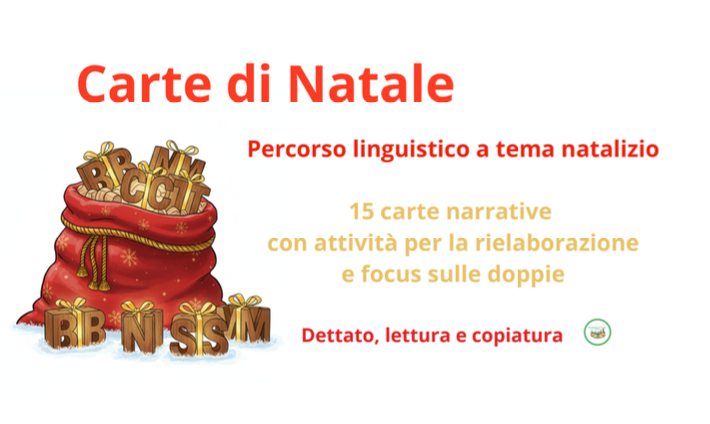 Carte di Natale- percorso linguistico a tema natalizio con doppie e suoni consonantici complessi
