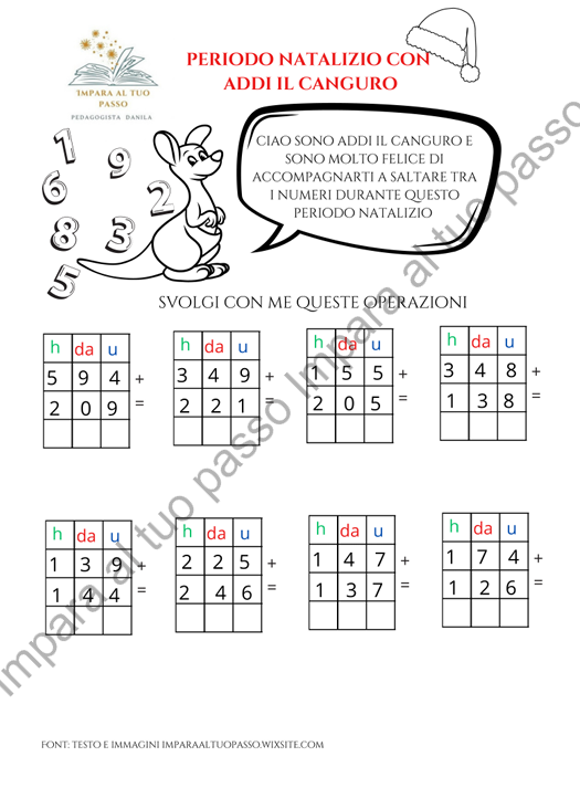 Addizioni con Addi a tema Natale