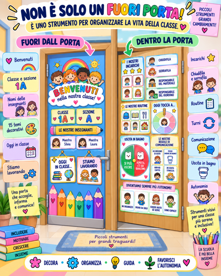 Kit La Porta della Classe – Fuori Porta, Incarichi, Routine, Turni e Autonomia