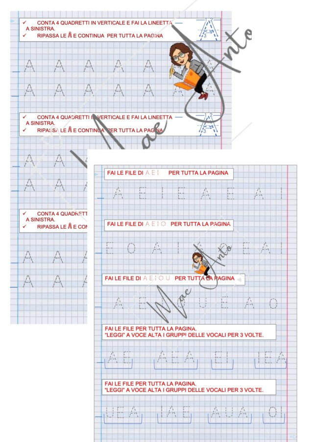Vocali Puntinate e lettera M