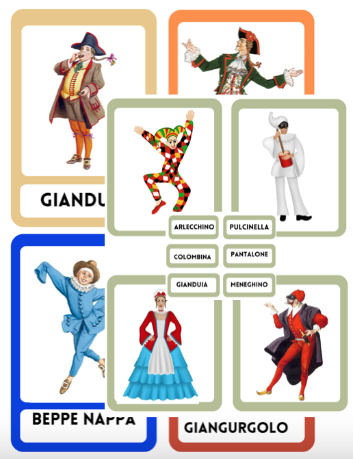 La nomenclatura delle maschere di Carnevale