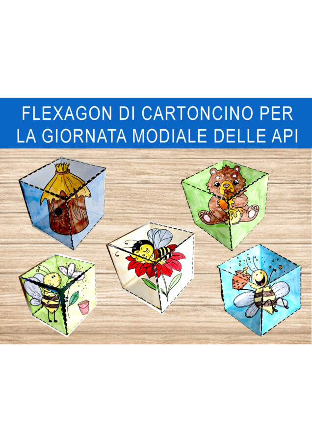 Flexagono di cartoncino per la Giornata Mondiale delle Api