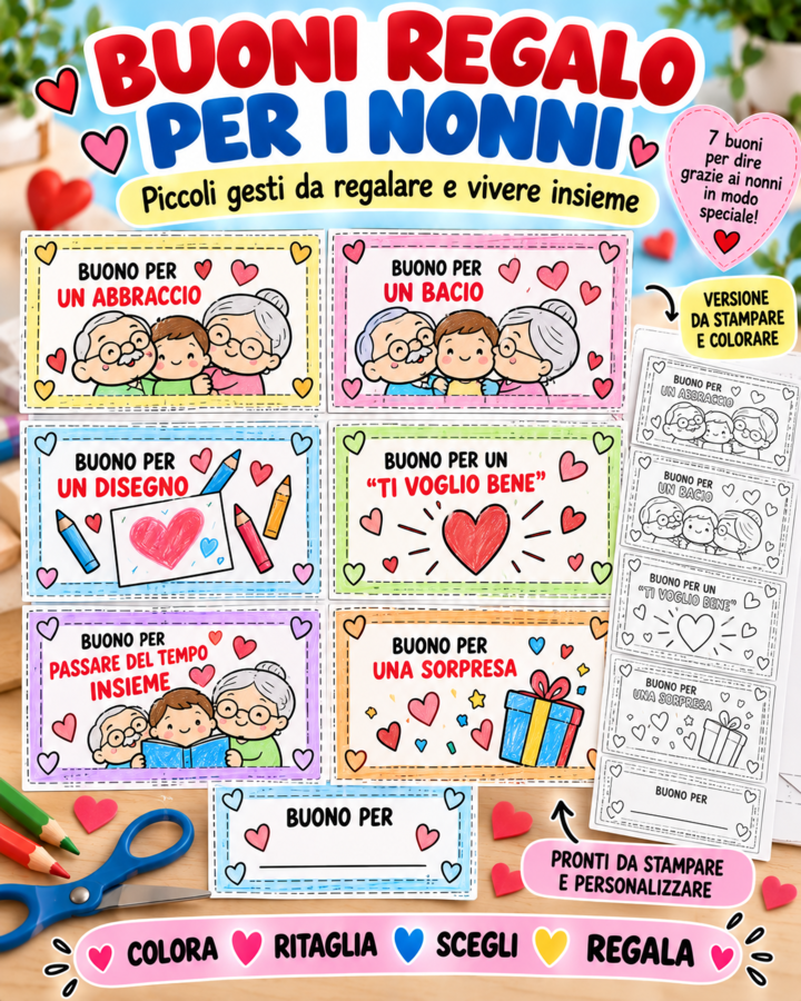 ❤️ KIT FESTA DEI NONNI – TANTE ATTIVITÀ E REGALI DA COSTRUIRE