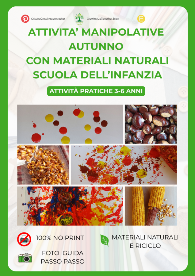 ATTIVITA' MANIPOLATIVE AUTUNNO CON MATERIALI NATURALI -SCUOLA DELL' INFANZIA