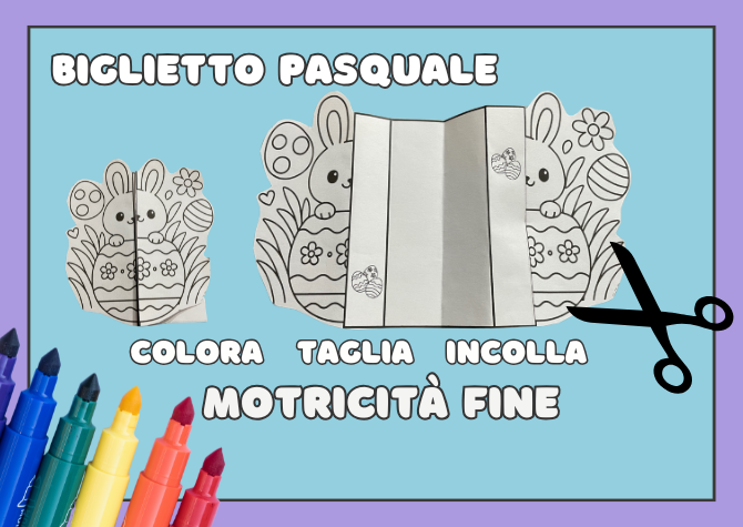Biglietto pasquale Kawaii