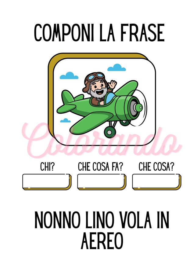Componi le frasi – 12 schede per la scuola primaria
