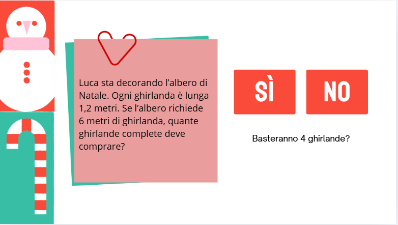 QUIZ MATEMATICO DI NATALE - CL 5