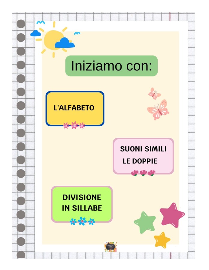 QUADERNO DI ITALIANO per la classe 2^ - 1° parte - con kit di 20 schede in b/n