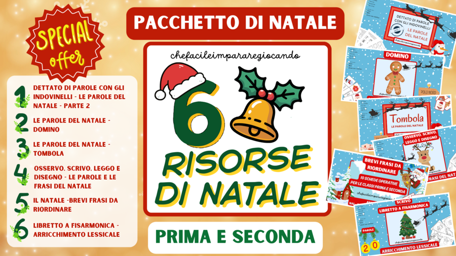 NATALE - 6 RISORSE - CLASSI PRIMA E SECONDA