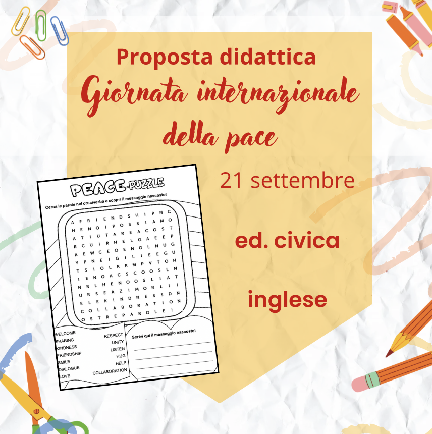 Giornata internazionale della pace - inglese ed educazione civica
