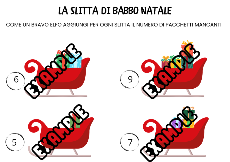 NATALE IN MATEMATICA - 5 SCHEDE PER IMPARARE DIVERTENDOSI